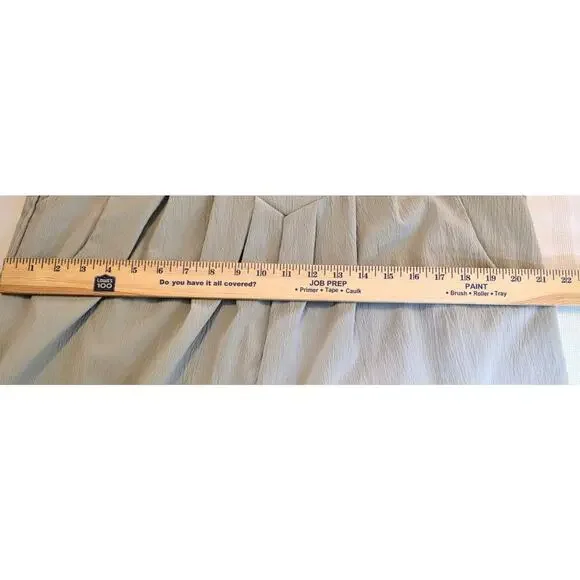 Women's Palazzo Overall Jumpsuit Romper L Beige Tan Neutral Color Big Bib Pocket - Picture 9 of 11